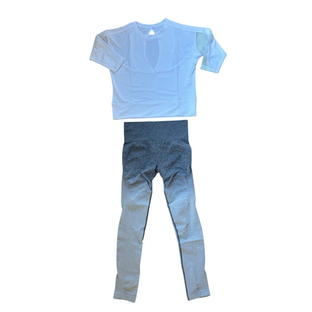 Hayden Los Angeles Workout Set in‎ White and Grey Size M